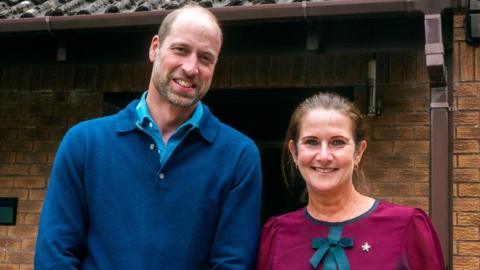 Prince William visited Rhian Mannings at her home