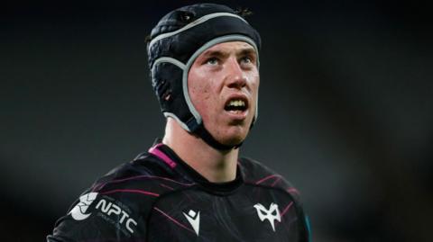 Adam Beard in action for Ospreys 