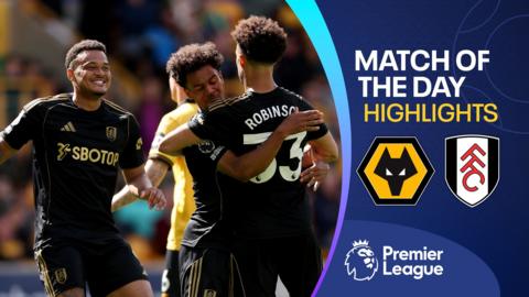 Antonee Robinson celebrates scoring his Fulham's first goal with teammates during the Premier League against Wolves