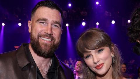 Taylor Swift and Travis Kelce.
