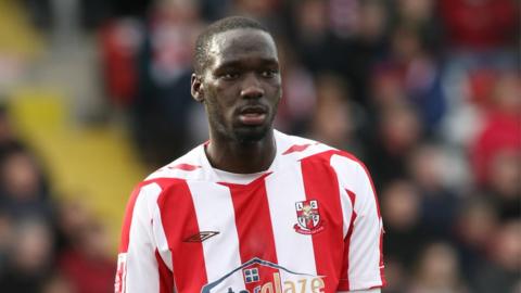 Moses Swaibu of Lincoln City in action during the Coca Cola League Two Match between Lincoln City and Northampton Town at Sincil Bank Stadium on March 27, 2010 in Lincoln, England. 