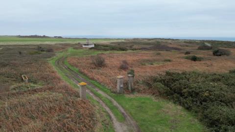 Aerial view of site of Lager Sylt camp