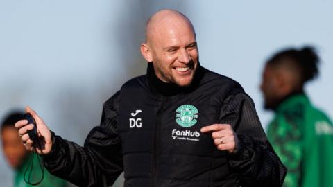 Hibs head coach David Gray