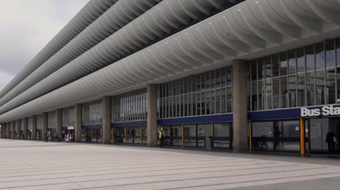 External view of Preston bus station.