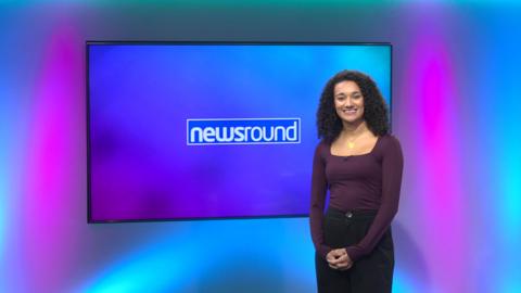 Nina on the Newsround set