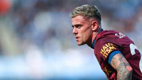 Sammie Szmodics of Ipswich Town during the Premier League match between Manchester City FC and Ipswich Town FC at Etihad Stadium on August 24, 2024