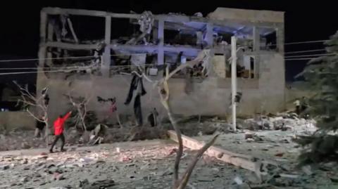 Damaged building in Pardis,IRan