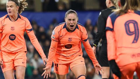 Ewa Pajor celebrates