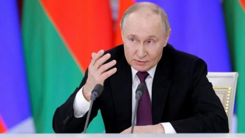 Vladimir Putin at a press conference