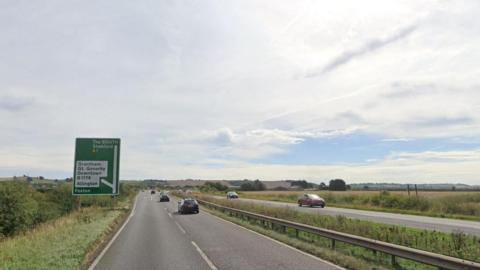A1 with sliproad sign to 1174