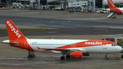 Easyjet plane on runway