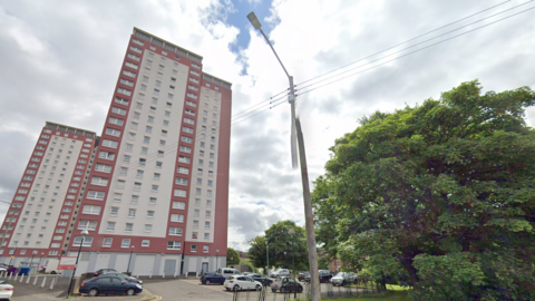 A general view of the high rise flats in Charles St, Glasgow.