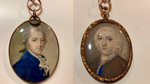 Two miniatures of John Wood the Younger and John Wood, who between them built much of the World Heritage city of Bath in the Georgian period