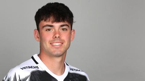 Oli Spencer poses for Newcastle Falcons' 2023-24 season photocall