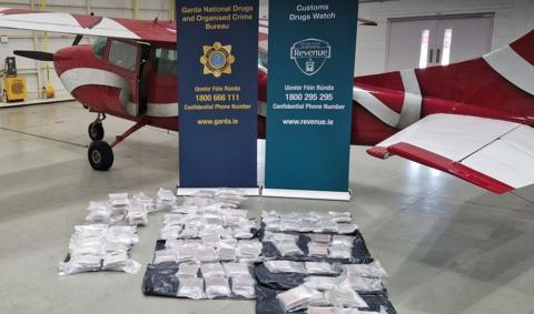 Light aircraft and packages of drugs