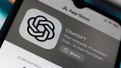 ChatGPT logo on a phone