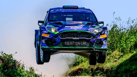 Jon Armstrong in action on Rally Poland