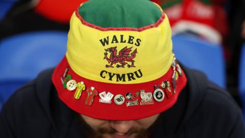 Wales fan with bucket hat