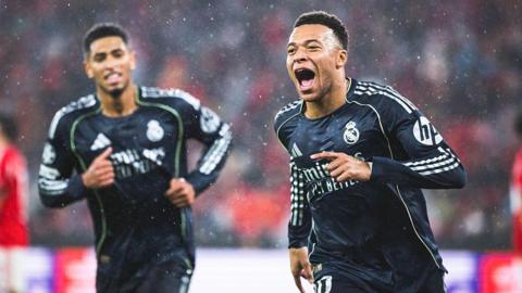 Real Madrid celebrate a goal