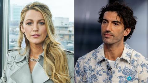 A composite image of Blake Lively and Justin Baldoni