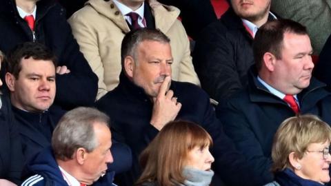 Mark Clattenburg watches Nottingham Forest