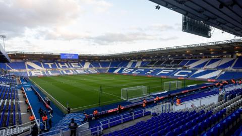 A general view of the inside of Birmingham City's St. Andrew’s stadium before a league game against QPR in March 2026