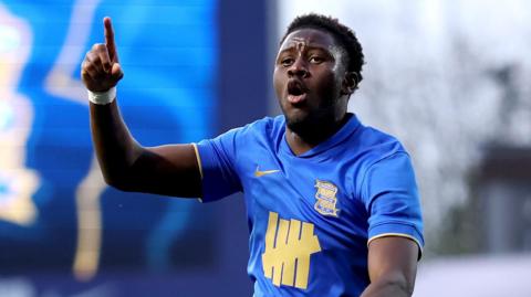 Ibrahim Osman of Birmingham City celebrates 