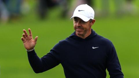 Rory McIlroy in action at the Irish Open 
