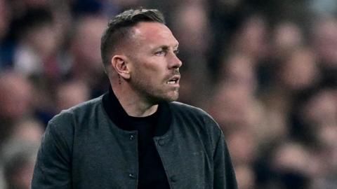 Craig Bellamy looks concerned during Wales' defeat to England