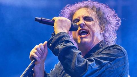 Robert Smith of The Cure performs at Riot Fest 2023 at Douglass Park on September 17, 2023 in Chicago, Illinois