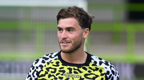 Charlie McCann, in Forest Green training gear, earlier this season 