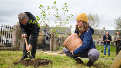 Sapling planting at Beauly