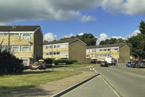 We can see some of the blocks of housing on the Abbey Estate, Thetford.