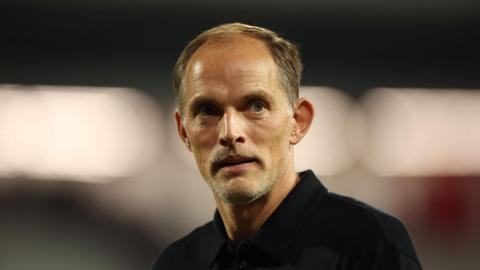 England boss Thomas Tuchel during victory over Serbia in 2026 World Cup qualifier