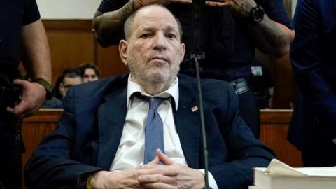 Former film producer Harvey Weinstein attends a hearing ahead of his retrial, at New York Supreme Court, 29 January 2025