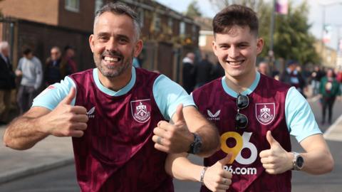 Burnley fans arrive at ground