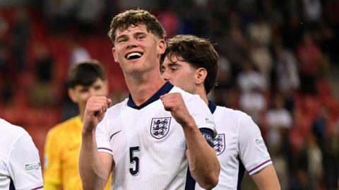 Charlie Cresswell celebrates