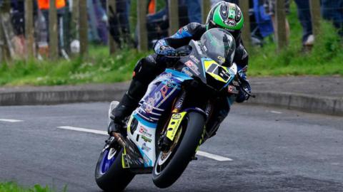 Mike Browne on his BPE Yamaha Supersport machine