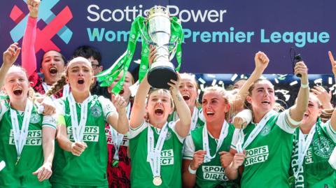Hibs celebrate