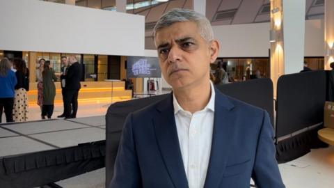 Sadiq Khan at the "anti-hate" event in London