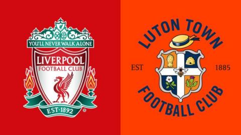 Liverpool v Luton Town fixture graphic