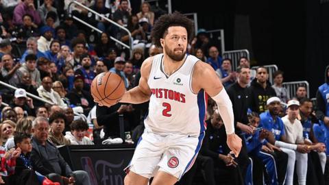 Cade Cunningham in action for the Detroit Pistons