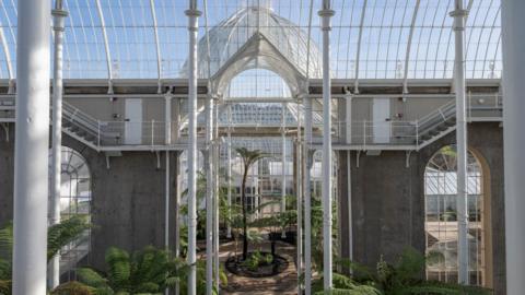 A general view of the planned renovation of the palm houses at the Botanic gardens in edinburgh.