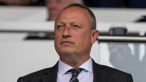 David Clowes, owner and chairman of Derby County, at Pride Park