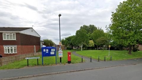 The 'middleway' through the Europa Village off Europa Avenue in West Bromwich