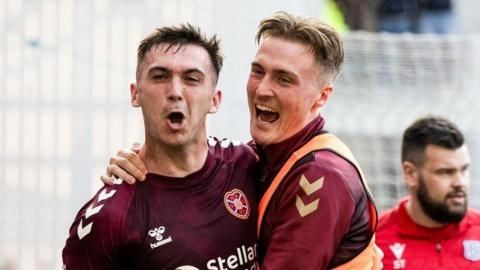 Hearts celebrate