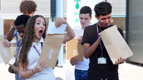 Students opening results