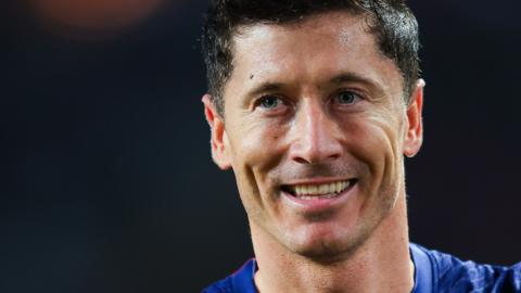 Robert Lewandowski smiling