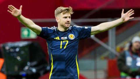 Stuart Armstrong in action for Scotland
