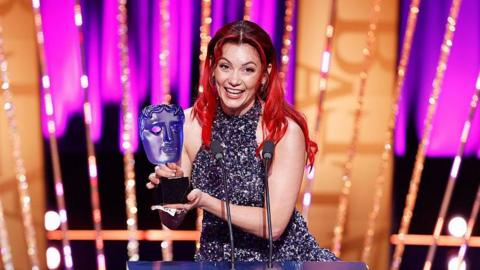 Diane Buswell with Bafta TV Award